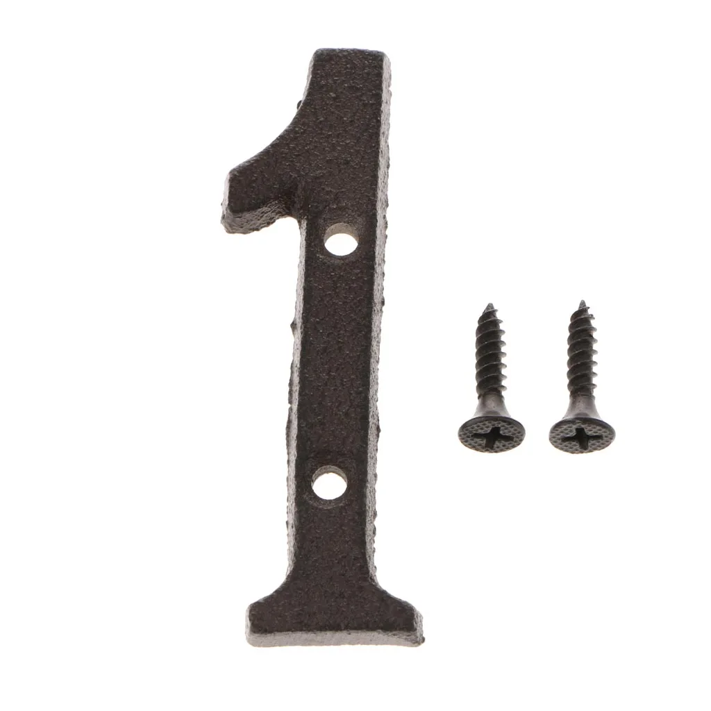 Металлический цифровой знак на дом чугунный номер 1 дверная тарелка сделай сам