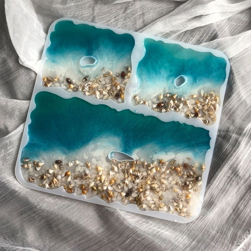 

Crystal Epoxy Resin Mold Irregular Square Ornaments Home Decorations Casting Silicone Mould DIY Crafts Making Tools #17