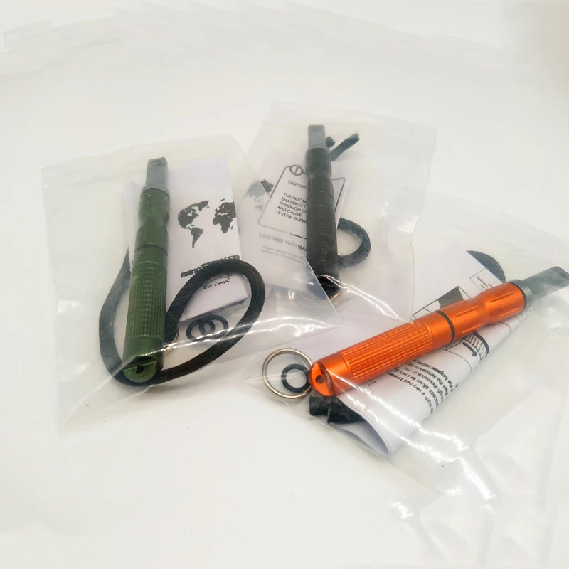 

1pcs Metal Survival Match Rod Ferro Fire Starter Striker Flint Stone Keychain Lighter Outdoor Tool Gadgets