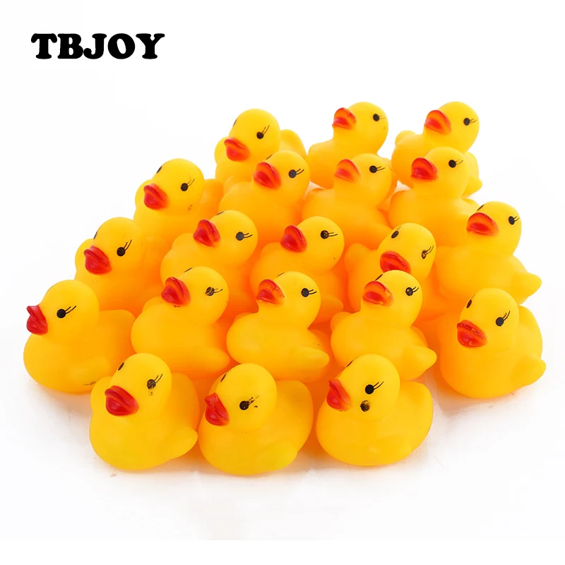 20 шт./лот Горячие пищалки резиновые желтые Симпатичные утки Игрушки для ванны