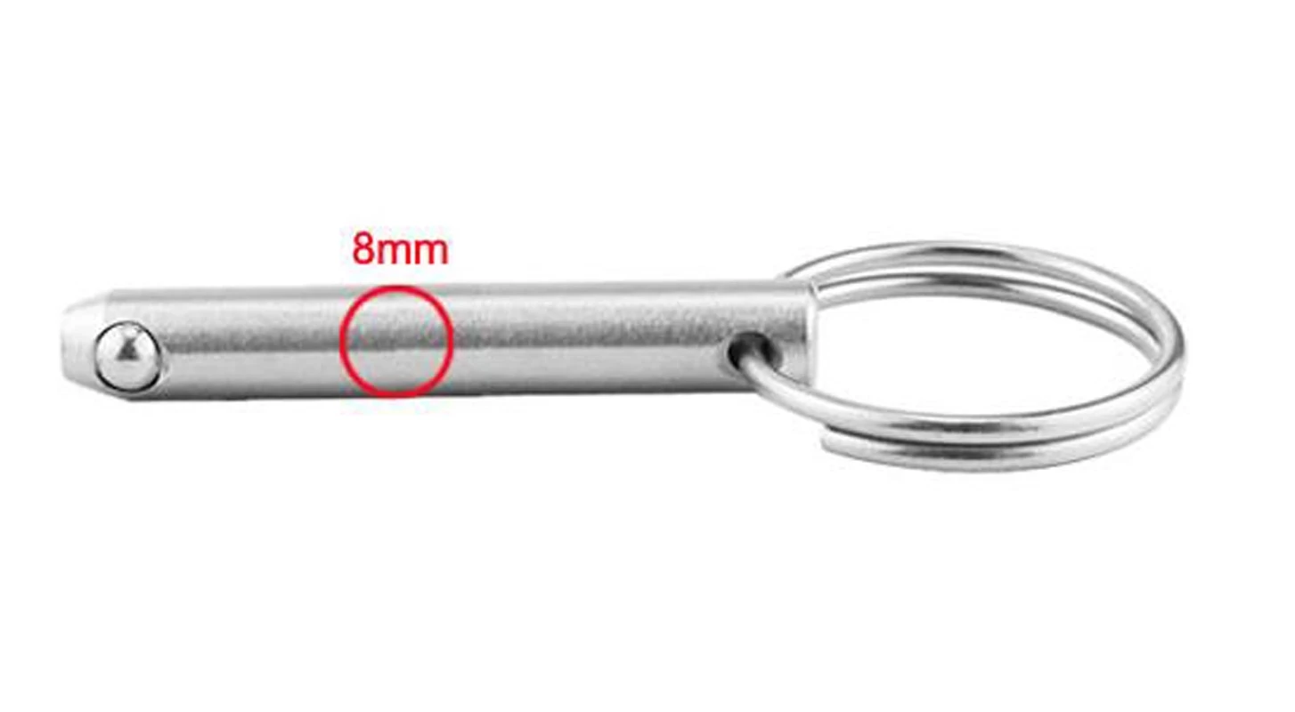 8*120mm BSET MATEL Marine Grade Quick Release Ball Pin for Boat Bimini Top Deck Hinge Stainless Steel 316 Accessorie - купить по