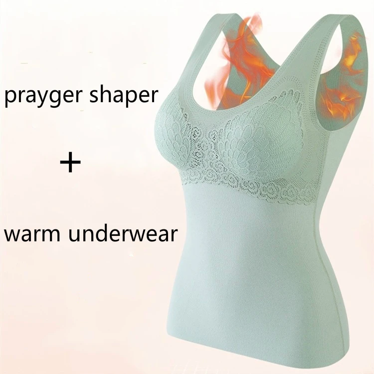 Женское кружевное термобелье Зимние Теплые Топы бюстгальтер для похудения жилет