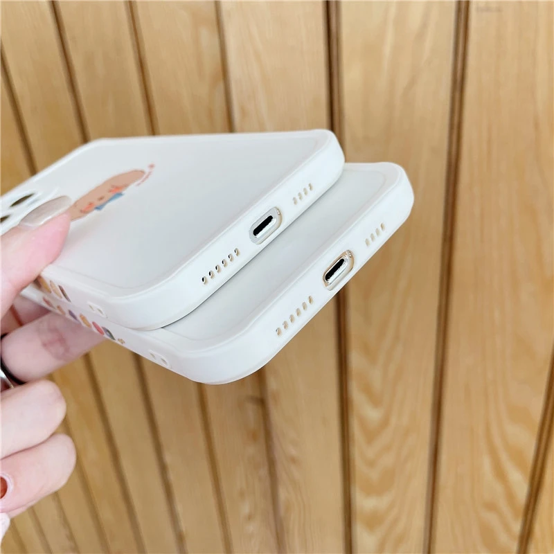 

for iPhone 12 Case Luxury TPU Full Protection Soft Cover Bow Dog Pattern for iPhone 12 Phone Case