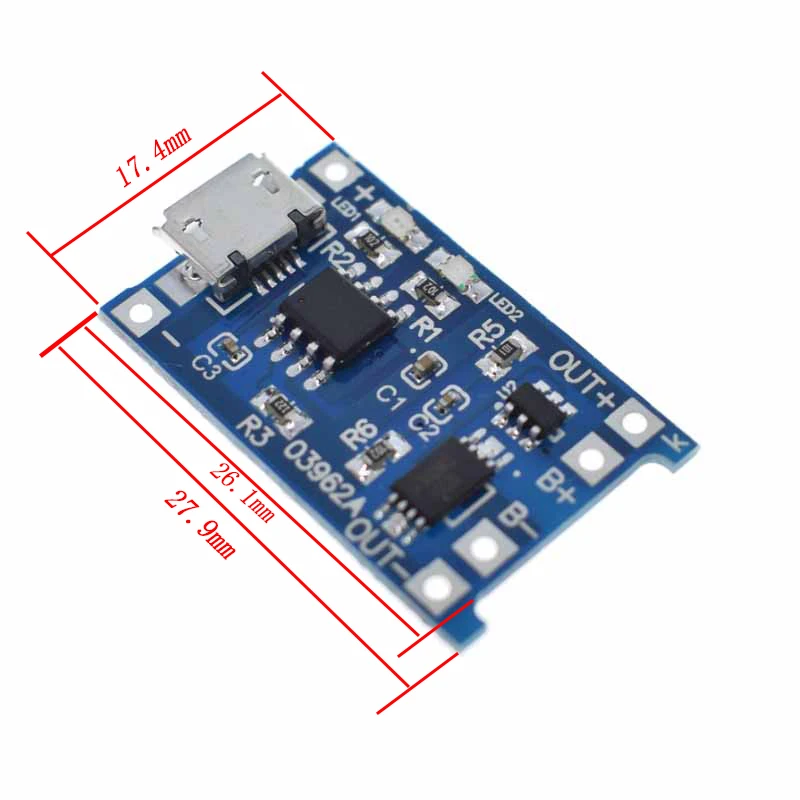 Зарядная плата TP4056 18650 1 шт. 5 В А Micro USB type-c литиевая батарея модуль зарядного