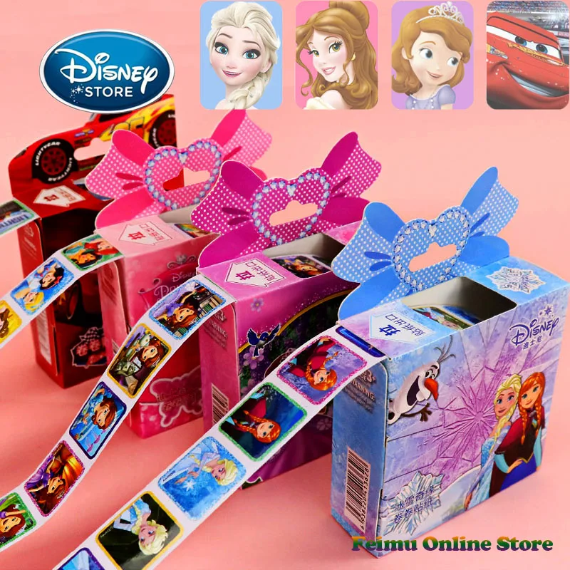 Disney 200pcs/1box Frozen 2 Sticker Baby Girl Toys Cartoon Mickey Elsa Sophie Lightning McQueen Sticker Suitcase Child Gifts