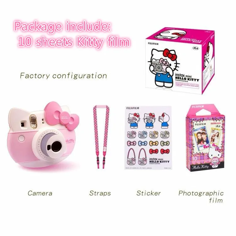 Белая пленка для Fuji Instax Мини рисунок HELLO KITTY Фотоаппарат моментальной печати 40