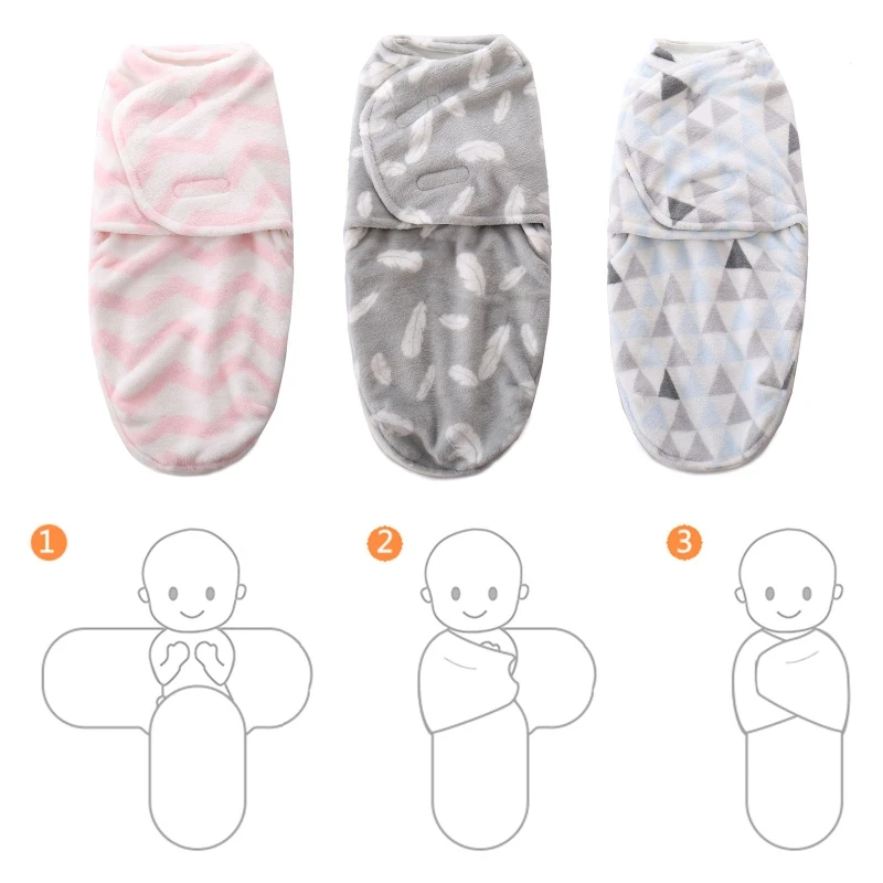 

Winter Warm Baby Sleeping Bags Soft Zipper Swaddle Infant Sleepsacks for Newborn Wearable Stroller Blanket Sleeping Pram QX2D