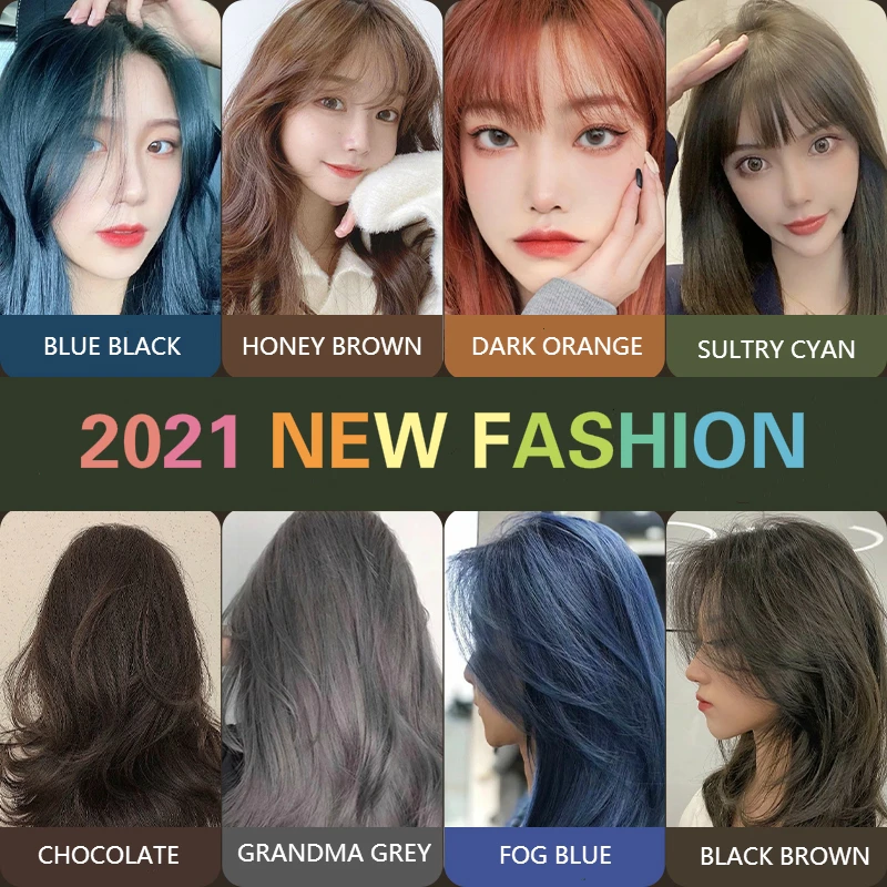 

New Arrival Fashion Color Hair Coloring Cream Fruity Long Lasting Hair Dye Cream Permanent Colorant Salon Baber Dye Pigment