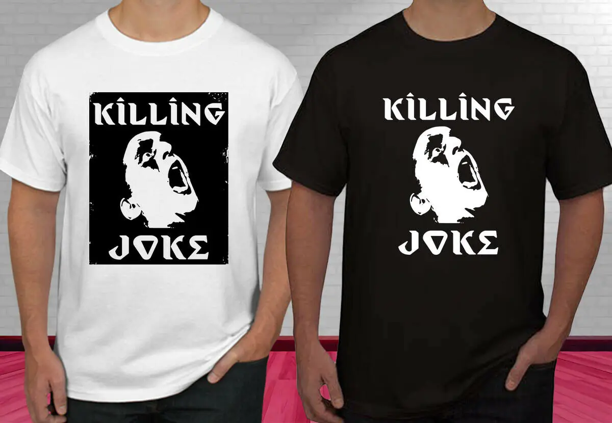 Killing Joke рок-группа логотип черный белый Мужская футболка S-3Xl |
