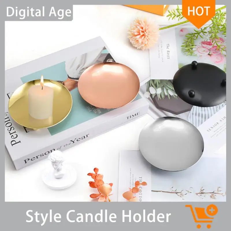 

Metal Stainless Steel Candle Holder Kitchen Decoration Gadgets Aromatherapy-candle Holder Wedding Candle Tool Table Decoration