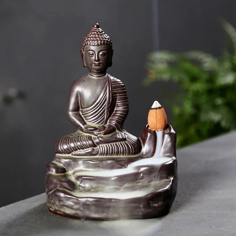 Золотая Будда благовония дзен сад Арабская курильница водопад держатель для