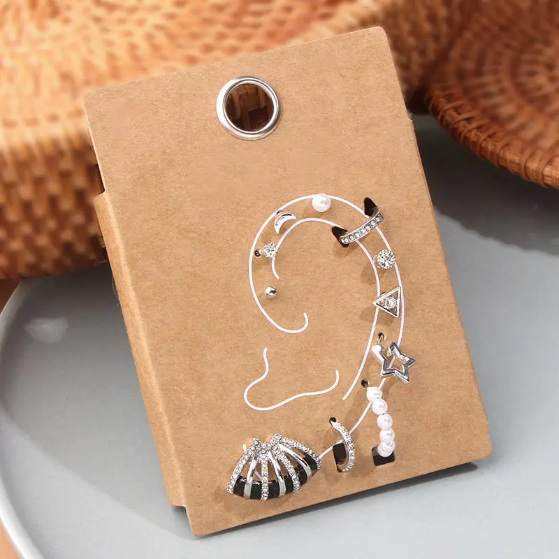 Просто Узнайте Модный комплект из 6 пар/компл. Стразы серьги со шпилькой для