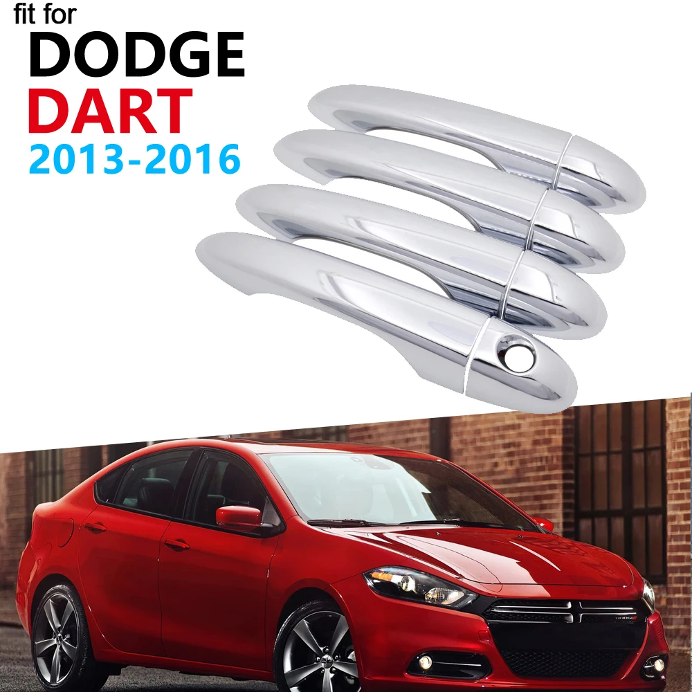 Роскошный хромированный Внешний Набор для отделки дверных ручек Dodge Дротика 2013