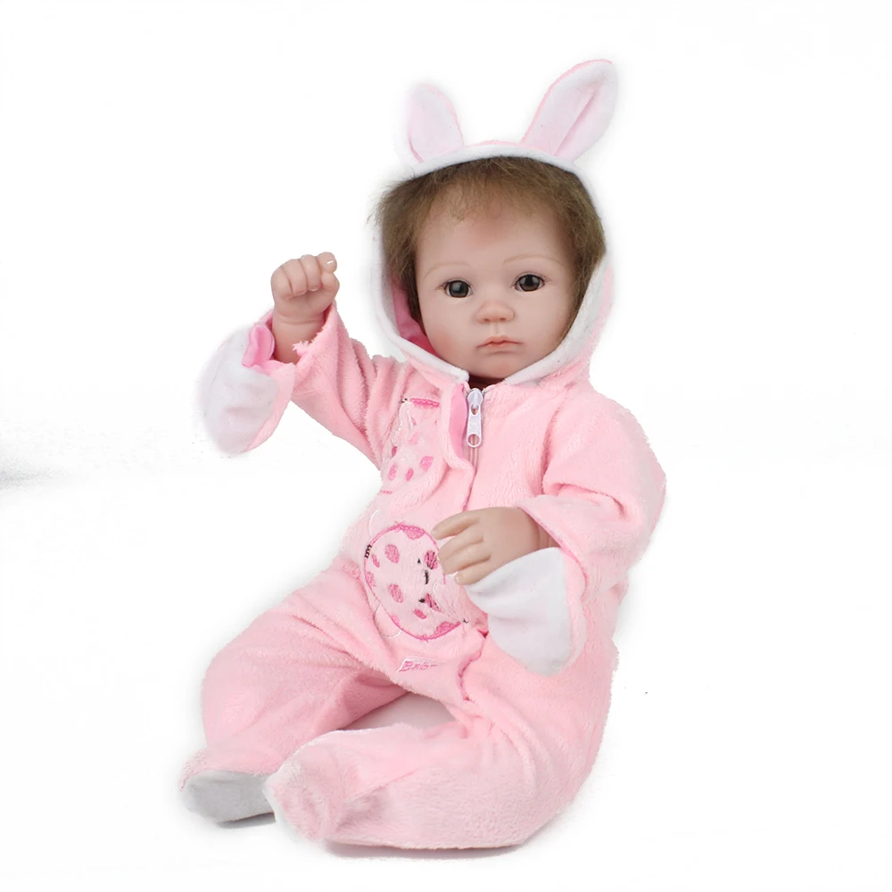 40 см тканевая силиконовая кукла reborn Baby Doll Реалистичная Reborn для девочек принцессы