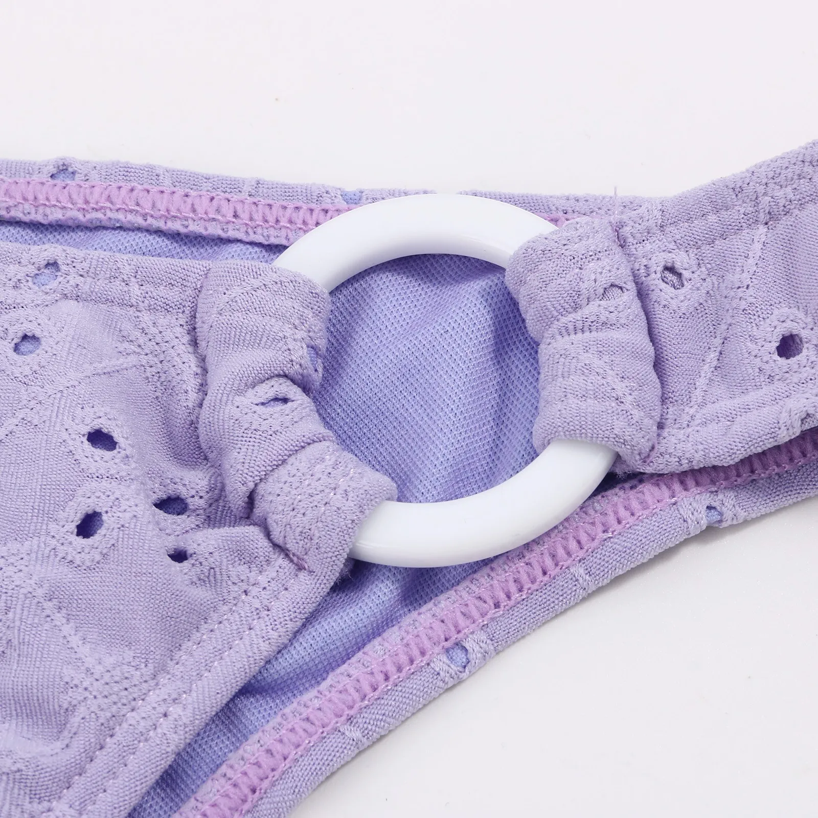 

Summer Women's Thin Shoulder Strap Solid Color Beach Style Sexy Swimwear Two-piece Wire Bikini set Bather Bathing Suit Swim