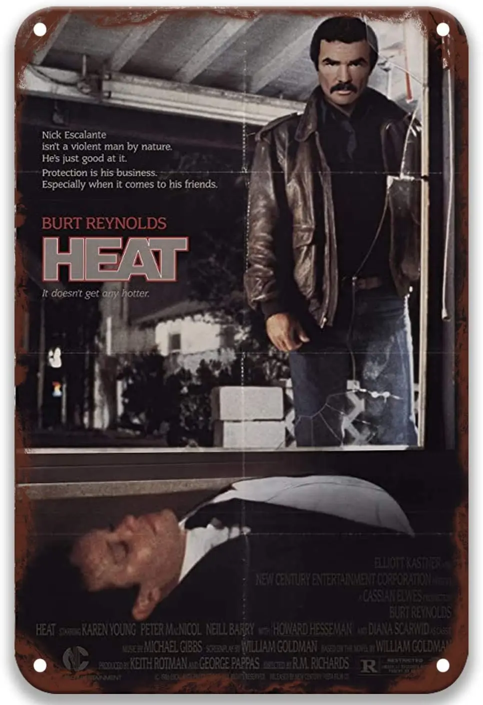 

Жестяные знаки Heat (1986), винтажная Фотографическая группа для сельского дома, Декор для дома, фермерского дома, дома, офиса, 8x12 дюймов