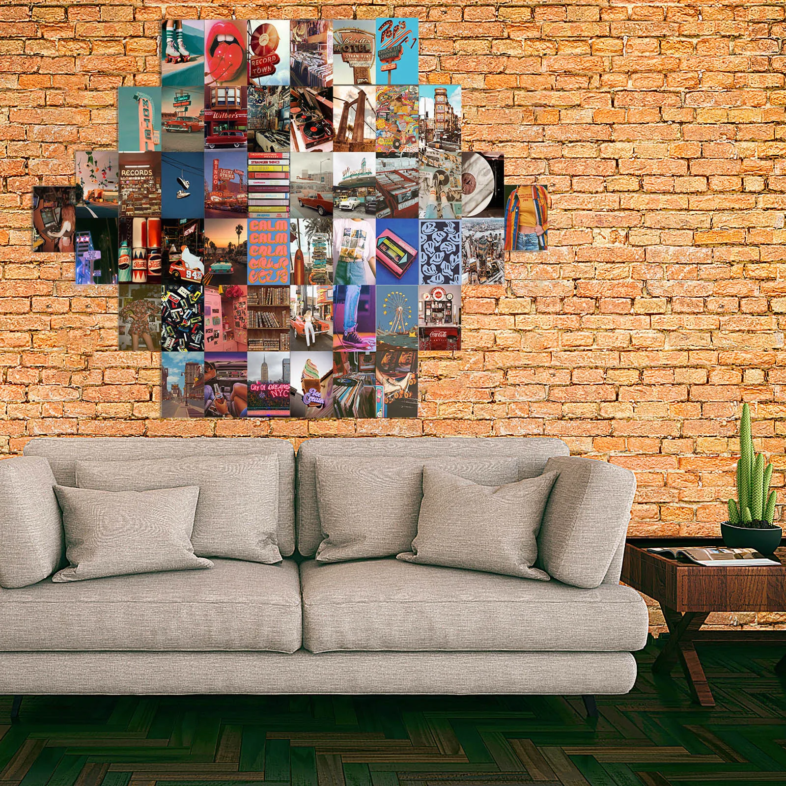 Креативная Настенная Наклейка s фон для украшения стен 50 комплектов гостиной