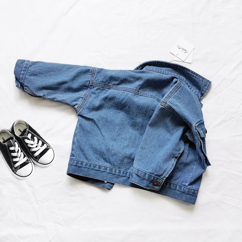 Новый Осенняя Детская куртка для девочек рваные джинсы с дырами детей Джинсовое