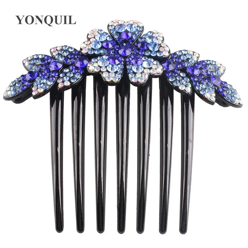 

Женские заколки для волос Shny, с цветами и кристаллами, в Корейском стиле, гребень для волос со стразами, акриловая заколка для волос