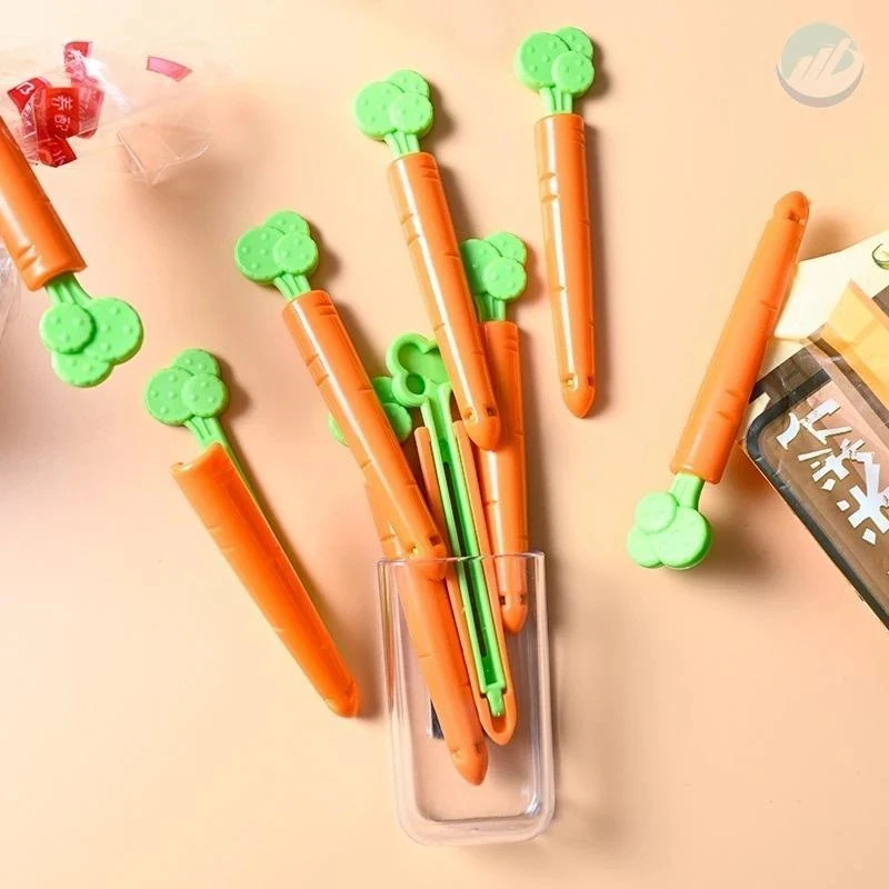 

5/10/20Pcs Carrot Food Bag Sealing Clip Fresh-Keeping Clamp Sealer for Food and Snack Bags Kitchen MJJ88