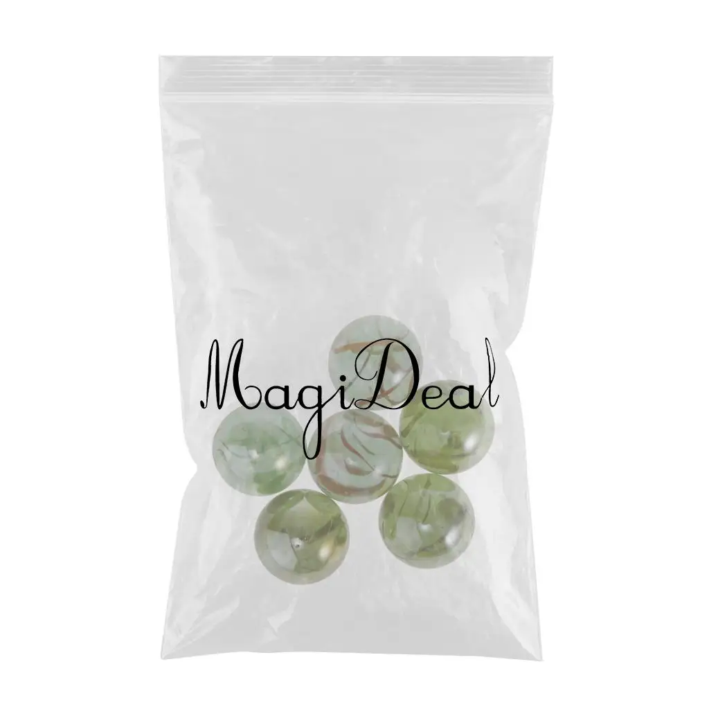 6 шт. 35 мм разноцветные шарики из прозрачного стекла винтажные игрушки игра для