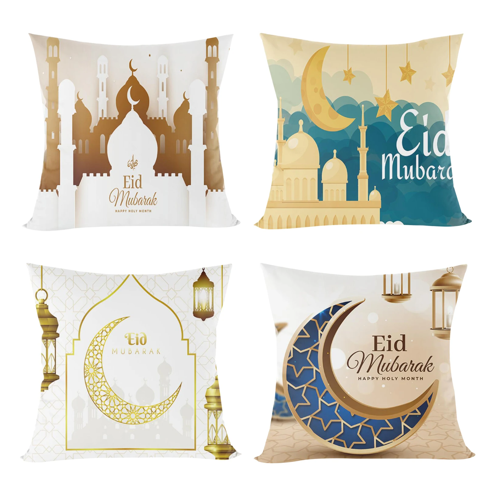 

Ramadan Decoration For Home Room Islamic Eid Mubarak Decor Sofa Throw Pillow Case Muslim Mosque Decorative Cushion Cover 45*45cm