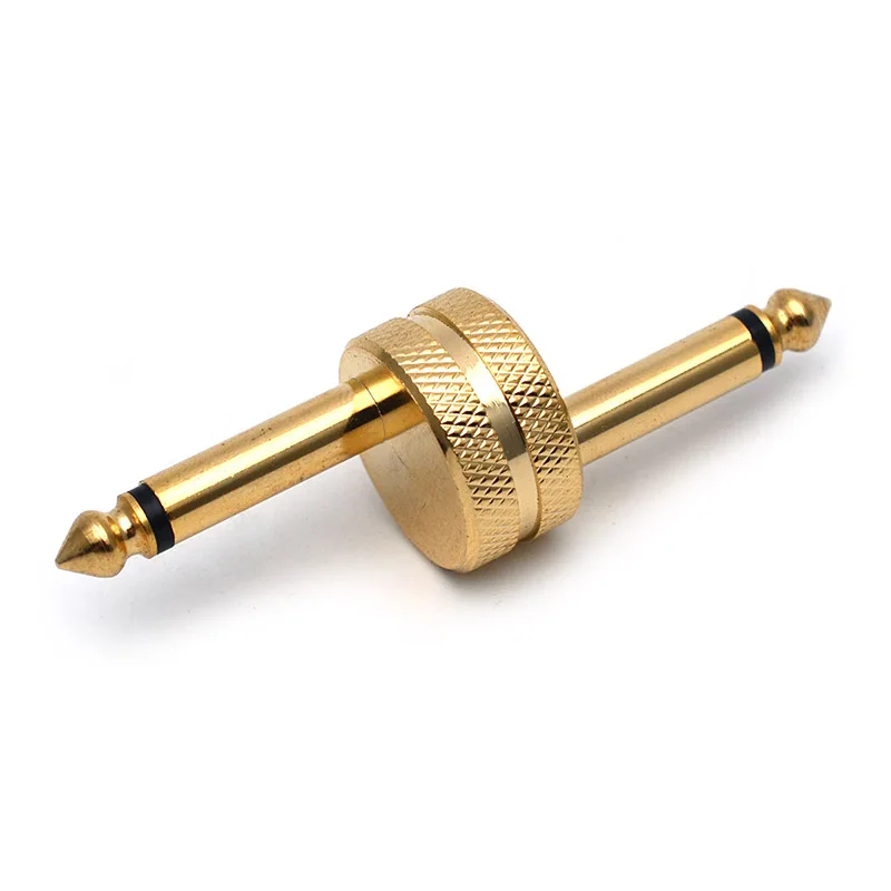 Бесплатная доставка 5 шт. оптовая продажа 6 35 мм Золотая Гитара педаль эффектов