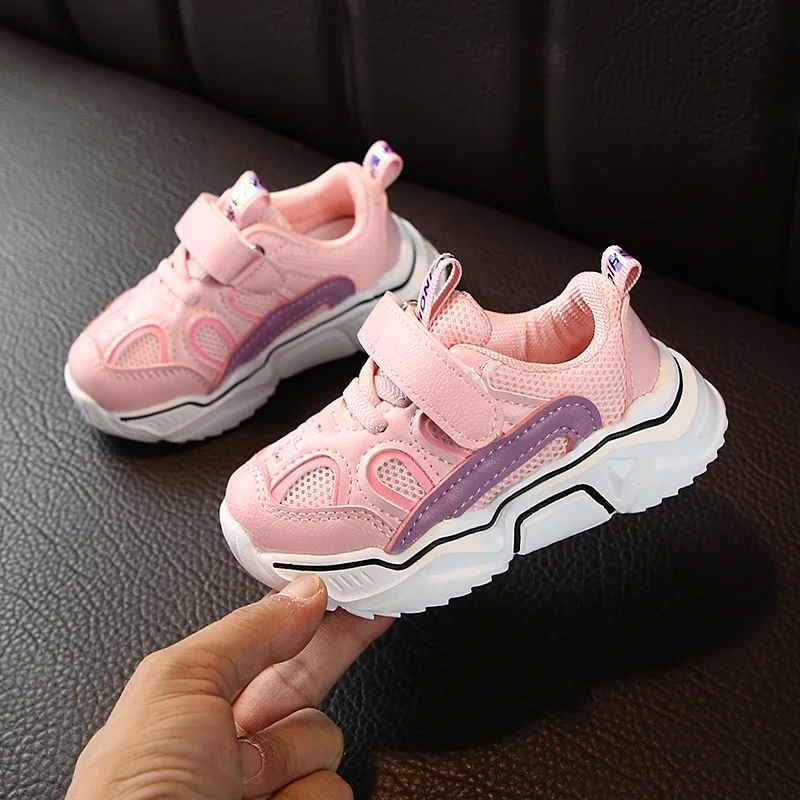 Спортивная обувь для девочек Осенняя Новинка Ультралегкая мальчиков Светящаяся