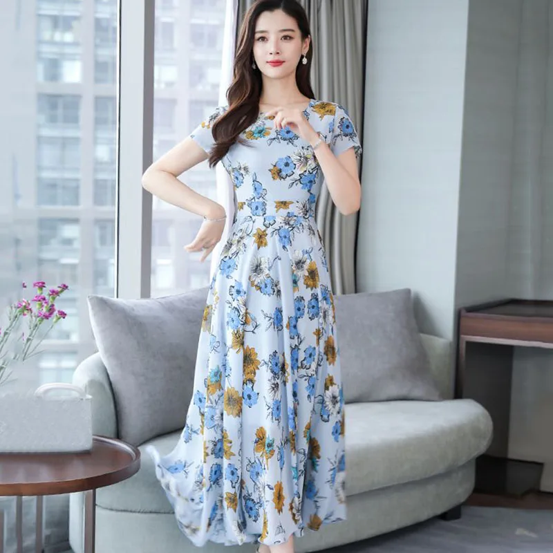 Женское платье летнее праздничное средней длины модные вечерние коктейльный