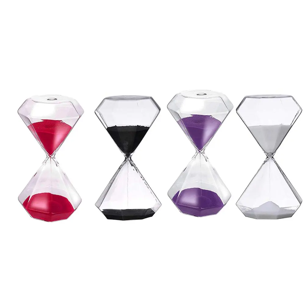 Large 30 Minutes Diamond Hourglass Meter Time Creative Glass Home Decoration Graduation Season Birthday Gift