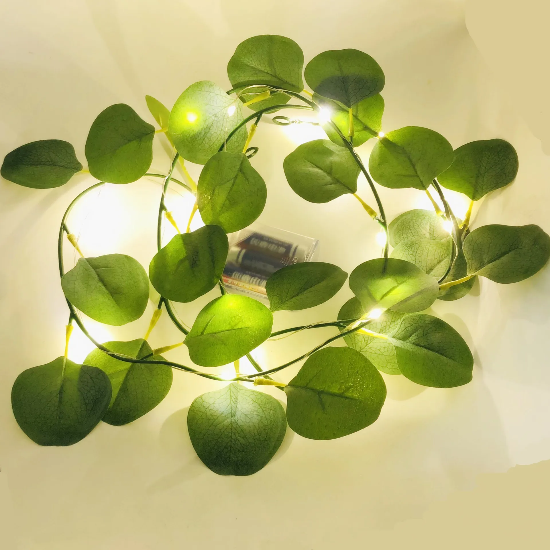 

2M/ 20 LED Artificial Plants String Light Tiny leaf garland fairy light decorGreen Leaf Ivy Vine for Home Wedding Decor Lamp