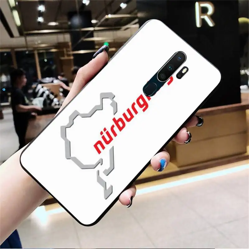

HUAGETOP F1 track Nrburgring Black TPU Soft Phone Case For Oppo A5 A9 2020 Reno2 z Renoace 3pro Realme5Pro