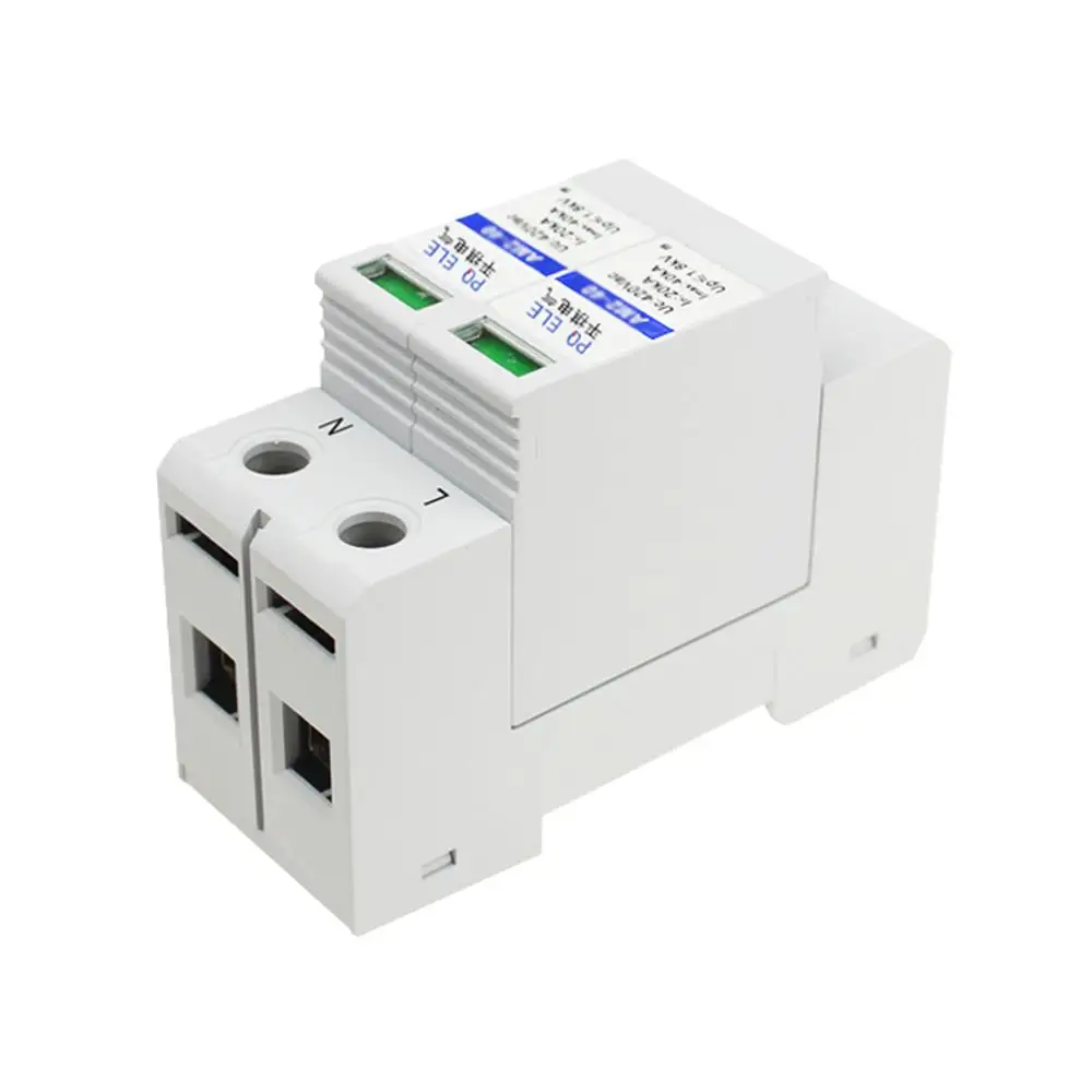 2P 10-20kA DIN rail Тип Молниезащита Однофазный AC устройство защиты от перенапряжения SPD |