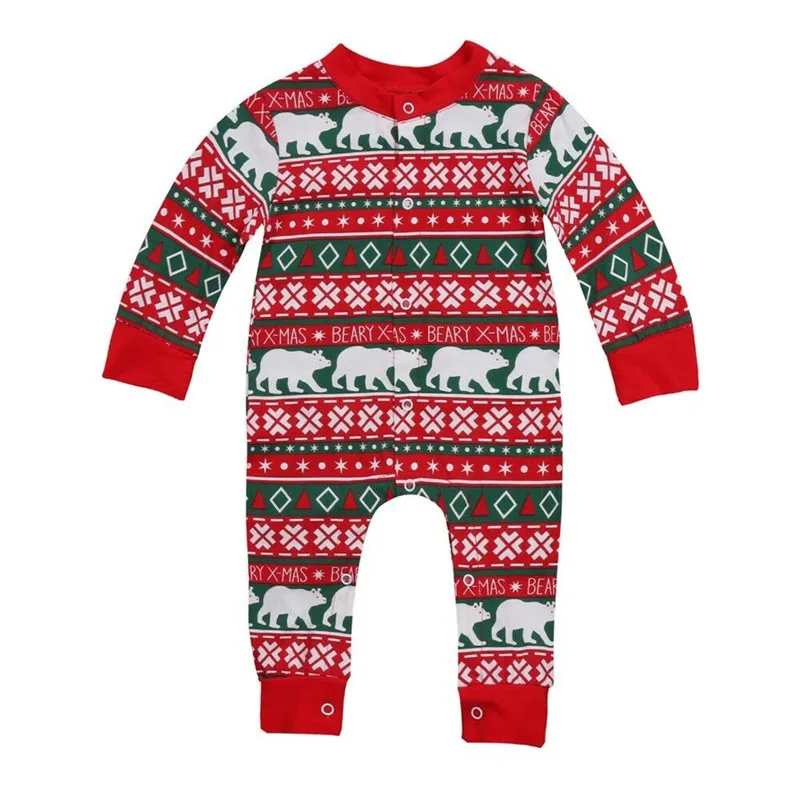 Рождественская домашняя одежда для новорожденных мальчиков и девочек