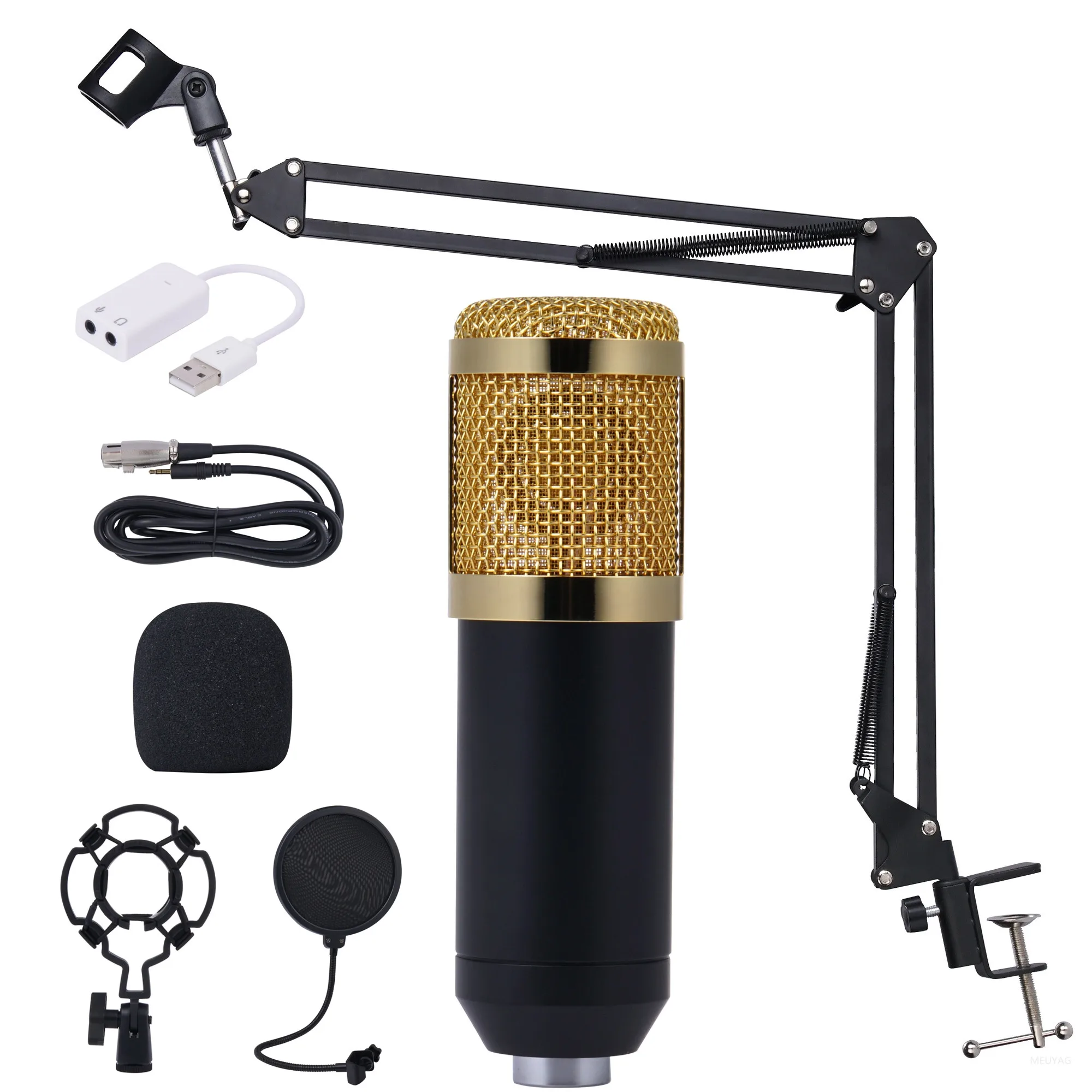 BM 800 karaoke microphone BM800 studio condenser mikrofon mic bm-800 For KTV Radio Braodcasting Singing Recording computer 2022