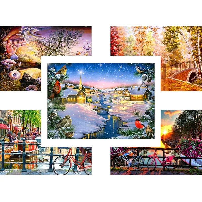 

Diamond Painting 5D Diamonds DIY Landscape Cross Stitch Full Square Round Embroidery Colorful Handmade Home Room Wall Decor
