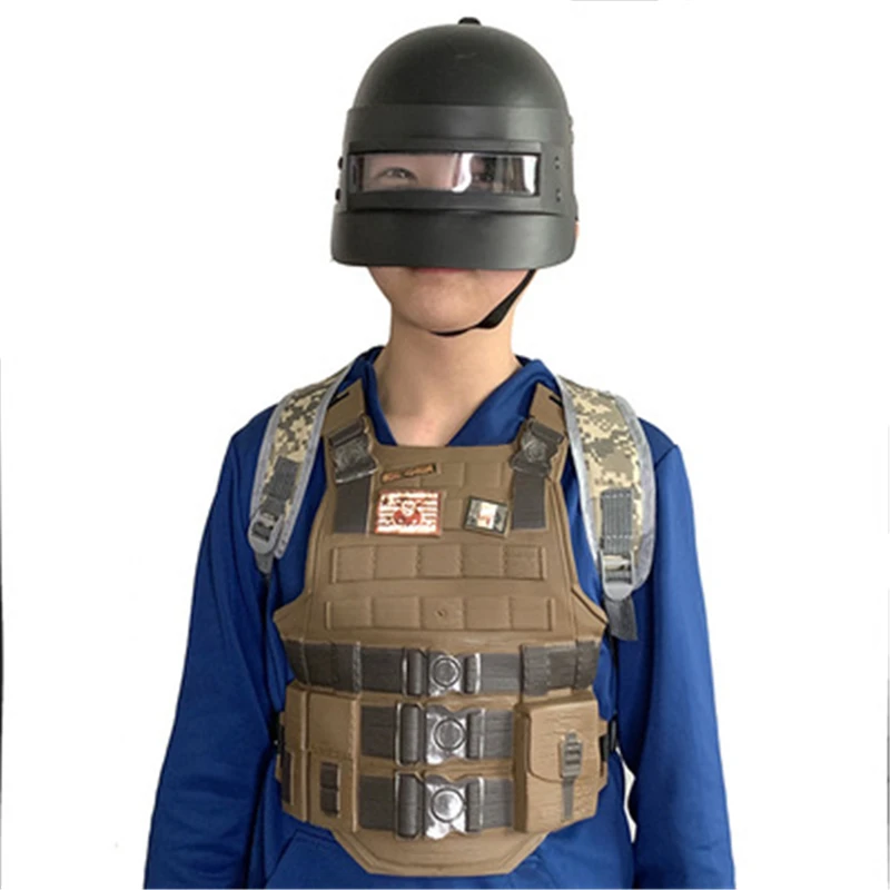 Фото PUBG трехуровневая головка посылка реквизит для косплея третьего класса игра PUBG трехуровневая головка посылка реквизит для косплея третьего класса игра
