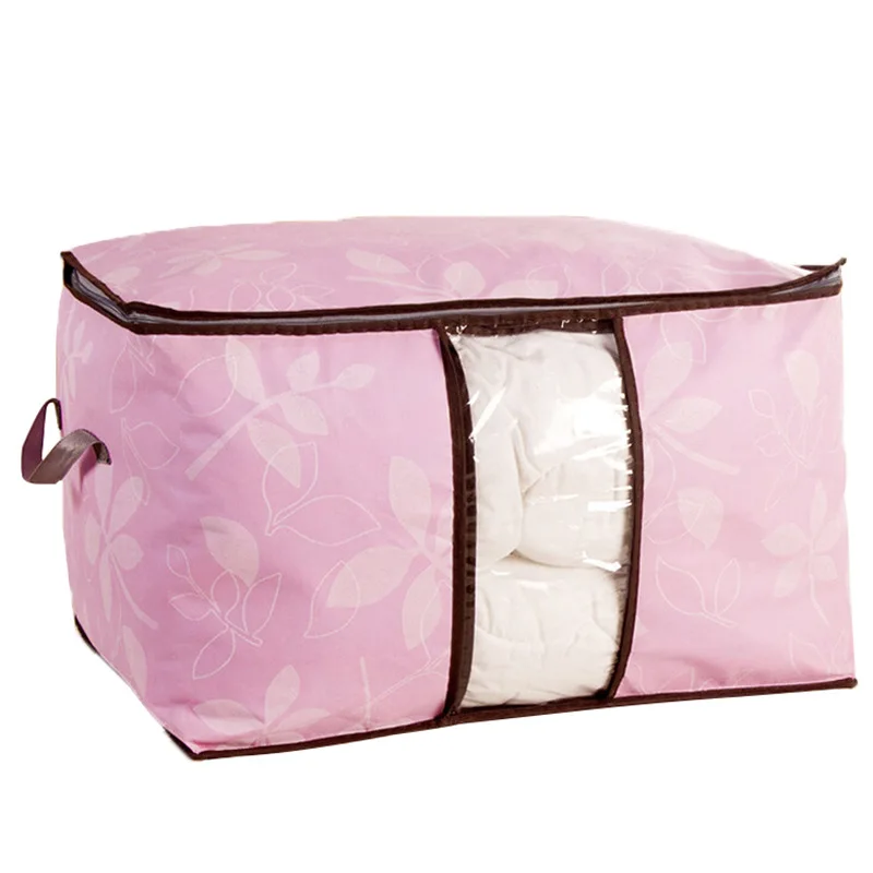 

Стеганая сумка с принтом листьев, нетканое одеяло, упаковка, сумка для хранения из хлопка и шерсти, портативная Пылезащитная сумка на молнии...