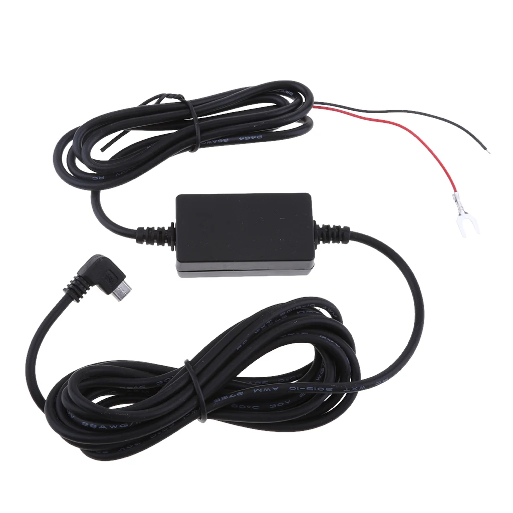 Левый эксклюзивный блок питания Micro USB для автомобильного видеорегистратора