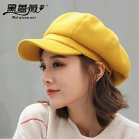 berets for womens spring summer sunhat net red beret female navy hat fashionable casual octagonal retro hats peaked solid cap