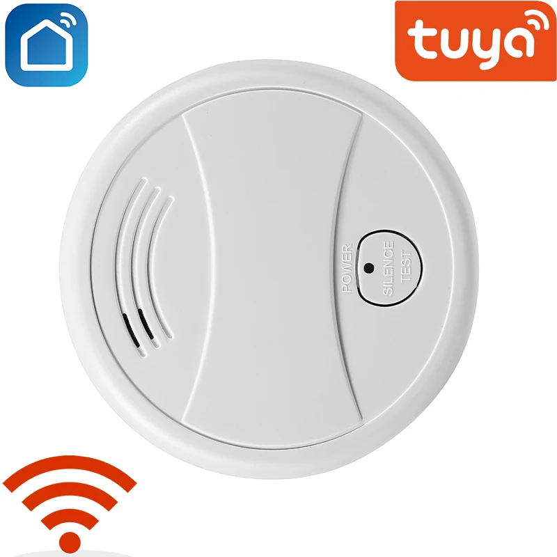 Датчик дыма Tuya для дома Wi-Fi детектор противопожарная сигнализация |