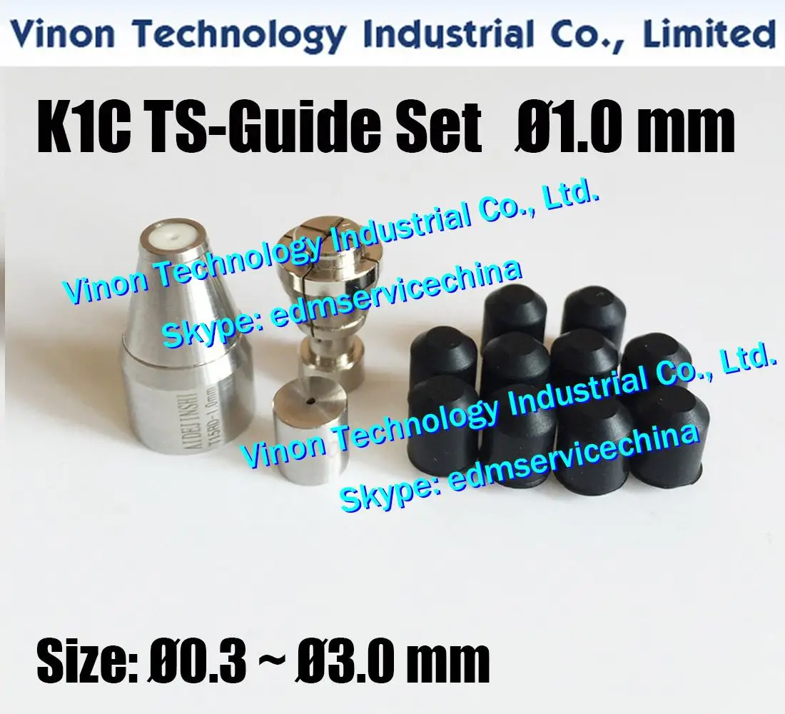 

K1CN TS Guide Set Ø2.4mm (Ceramic Guide*1pc+Collet*1pc+Spacer*1pc+Rubber Seals*10pcs) for EDM DRILLINGK1CN S odcik K1CN,K1CS