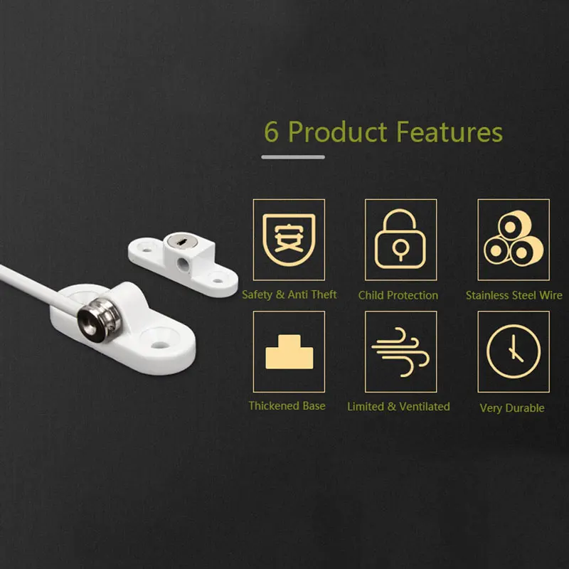 

2 Pcs/Lot Child Protection Window Lock Baby Safety Window Limiter Home Use Door Stop Protection Locks For Children Window