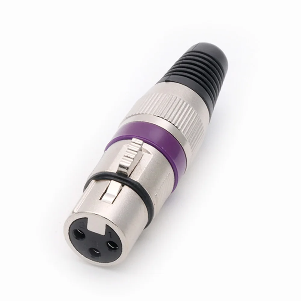 1 шт. разъем XLR 3pin Микрофон MIC штекер папа Женский Разъем мама Адаптер 7 цветов в