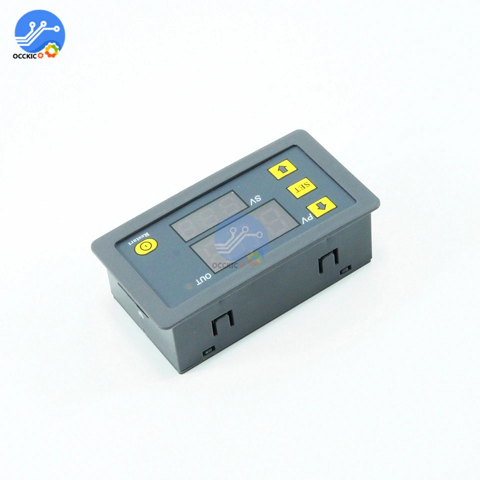 Цифровое реле задержки времени переменного тока 110 220 В двойной светодиодный