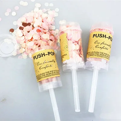 10 шт./лот Свадебный спрей конфетти пушки сердце Push Poppers ручной фейерверк бумага струны Празднование День Рождения Декор - Цвет: 6