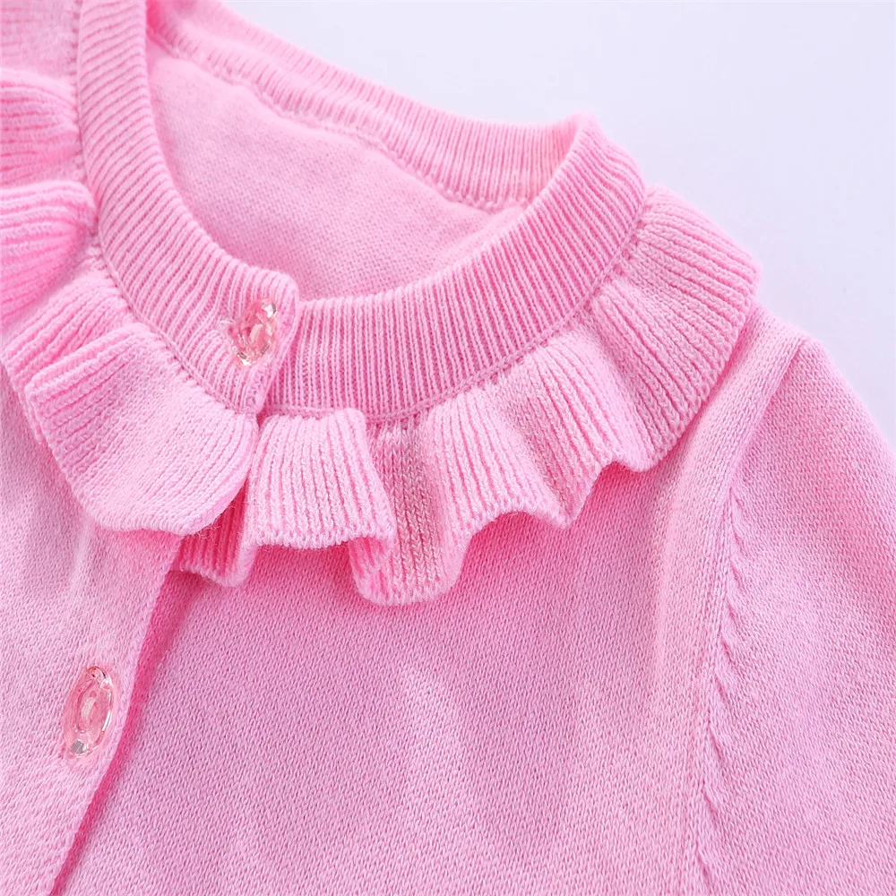 

Mudkingdom Girls Sweater Ruffle Cute Bow Heart-Shape Knit Cardigan Girls Clothes