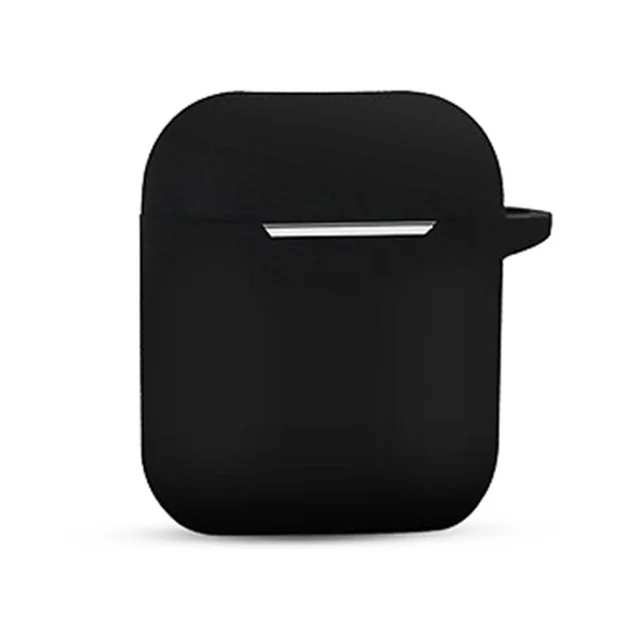 black case Милый мультяшный беспроводной чехол для Apple AirPods силиконовый зарядный чехол для наушников Защитный чехол для AirPods - Цвет: black case