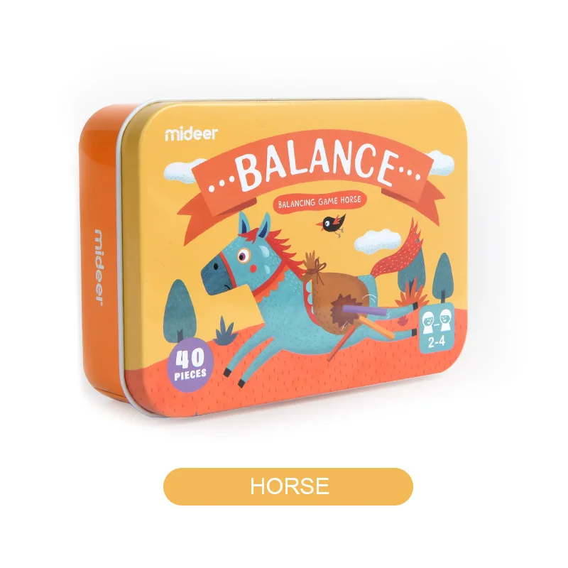 MiDeer, 40 шт., Детские деревянные игрушки, математические игрушки, формы> 3 года, математические подарки, развивающие игрушки для Blance, обучающие игрушки для детей - Цвет: Horse