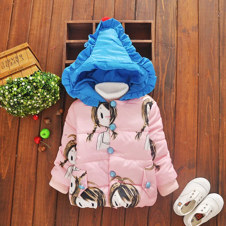 Новинка года; модная зимняя одежда для новорожденных; Милая бархатная хлопковая куртка с капюшоном; Одежда для младенцев; Детский костюм; пальто для девочек